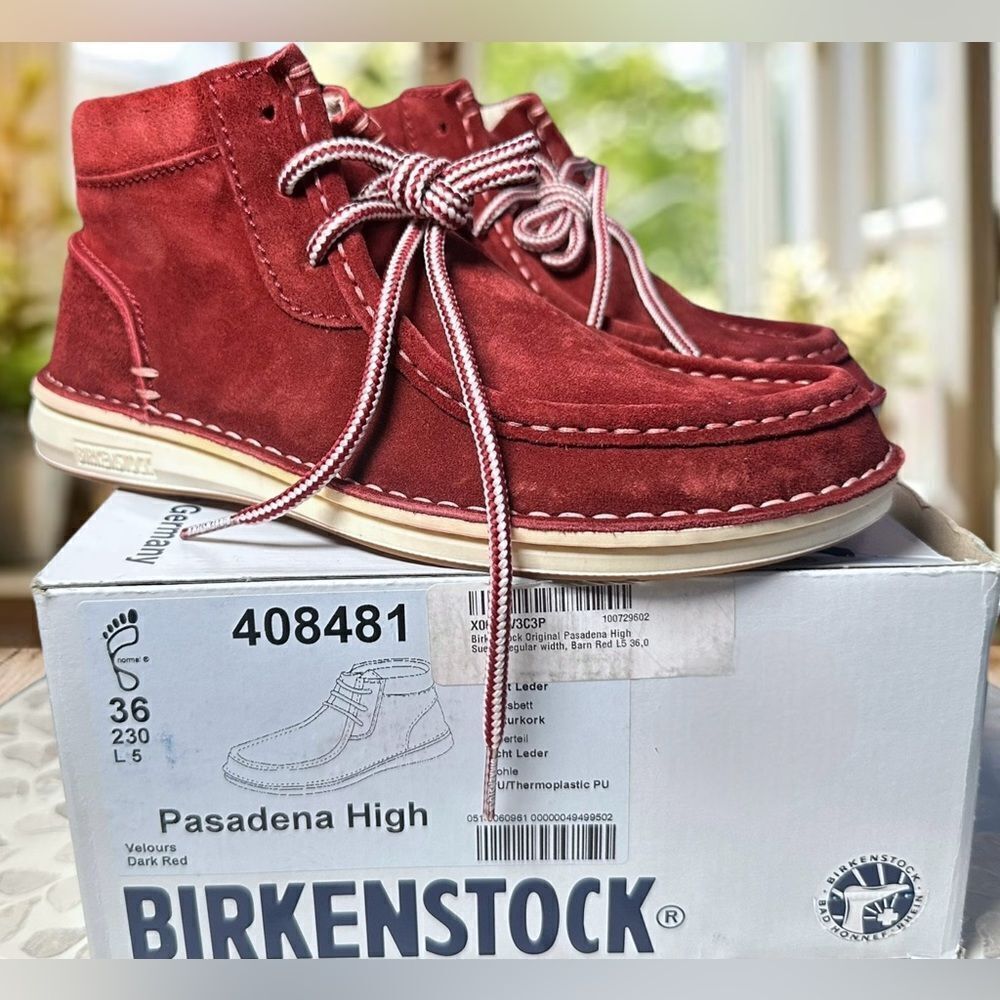 BIRKENSTOCK Leather Pasadena High Ankle Booties Chukkas EU 36 Womens 5 NIB - Picture 2 of 11